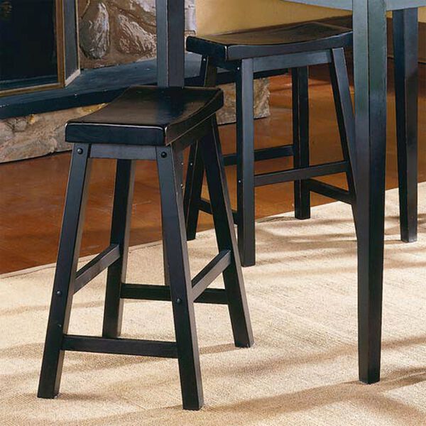 Black Sand Through 18-Inch Stool, Set of Two, image 1
